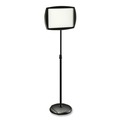 Office Presentation Supplies | MasterVision SIG07060101 15 in. x 11 in. Board 66 in. High Steel Frame Floor Stand Rectangle Sign Holder - White/Black image number 0