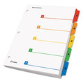 Binders | Cardinal 60518 11 x 8.5 OneStep Printable Table of Contents and 1 to 5 Dividers - White/Assorted Tabs (5/Set) image number 1