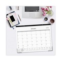 Bulletin Boards | Blue Sky 111294 22 in. x 17 in. 12-Month (Jan to Dec): 2025 Enterprise Desk Pad Calendar - Geometric Artwork, White/Gray Sheets, Black Binding, Clear Corners image number 3