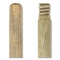 Brooms | Boardwalk BWK932ACT Plastic Bristle Angler Brooms with 53 in. Wood Handle - Yellow (12/Carton) image number 2