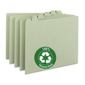 File Folders | Smead 50369 1/5-Cut Tab 1 to 31 8.5 in. x 11 in. 100% Recycled Daily Top Tab File Guide Set - Green (31/Set) image number 2