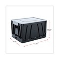 Boxes & Bins | Universal UNV40010 17.25 in. x 14.25 in. x 10.5 in. Letter/Legal Files Collapsible Crate - Black/Gray (2/Pack) image number 3