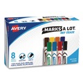 Washable Markers | Avery 24411 MARKS A LOT Broad Chisel Tip Desk-Style Dry Erase Marker - Assorted Colors (8/Set) image number 0