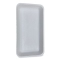 Food Trays, Containers, and Lids | GEN 15PWH 14.44 in. x 7.88 in. x 1.37 in. #15P Meat Trays - White (200/Carton) image number 0