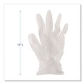 Disposable Gloves | Boardwalk BWK365LBX Disposable Powder-Free Vinyl Gloves - Large, Clear (100/Box) image number 3