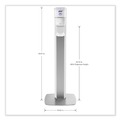 Soap Dispensers | PURELL 7306-DS-SLV 1200 ml 13.16 in. x 16.63 in. x 51.57 in. Messenger ES6 Floor Stand with Dispenser - Silver/White image number 1