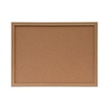 Mailroom Equipment | Universal 43602-UNV 24 in. x 18 in. Cork Board with Oak Style Frame - Tan Surface image number 1