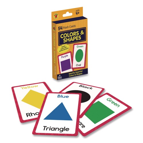 Flash Cards | Carson-Dellosa 0769646891 Colors and Shapes Flash Cards, 3.25 x 5.25, Assorted Colors, 54 Cards image number 0
