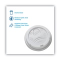 Cups and Lids | Dixie D9542 10 oz. - 20 oz. Hot Cups Drink-Thru Dome Lids - White (100/Pack) image number 4