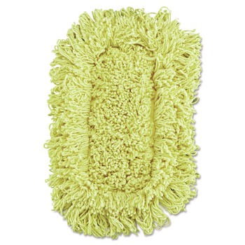 Rubbermaid Commercial FGJ15100YL00 12 in. x 5 in. Trapper Looped-End Dust Mop Head - Yellow (12/Carton)