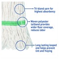  | Boardwalk BWK502WHCT Super Loop Wet Mop Head with Cotton/Synthetic Fiber and 5 in. Headband - Medium, White (12/Carton) image number 8