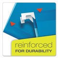 File Folders | Pendaflex 04153 1/5 BLU 1/5-Cut Tabs Legal Size Colored Reinforced Hanging Folders - Blue (25/Box) image number 4