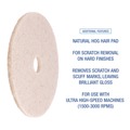 Sponges & Scrubbers | Boardwalk BWK4021NHE 21 in. Diameter Natural Hog Hair Burnishing Floor Pads - Tan (5/Carton) image number 5
