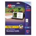 Labels | Avery 08873 2 in. x 3.5 in. Linen Texture True Print Business Cards for Inkjet Printers - White (200 Cards, 10 Cards/Sheet, 20 Sheets/Pack) image number 0
