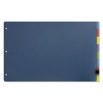 Cardinal 84251 11 in. x 17 in. 8-Tab Tabloid-Size Poly Index Divider - Assorted (4/Pack)