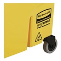 Mop Buckets | Rubbermaid Commercial FG759088YEL 35 qt. WaveBrake Plastic Down-Press Institution Bucket and Wringer Combos - Yellow image number 2