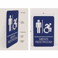 Floor Signs & Safety Signs | Headline Sign 7774 6 x 9 Men's Restroom ADA Sign - Blue Face/White Graphics image number 4