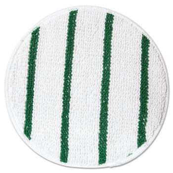 CARPET CLEANERS | Rubbermaid Commercial FGP26700WH00 Low Profile Scrub-Strip 17 in. Diameter Carpet Bonnet - White/Green