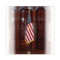 Office Accessories | Advantus MBE031400 60 in. x 36 in. Flag 8 ft. Oak Staff Heavyweight Nylon Deluxe U.S. Flag and Staff Set image number 2
