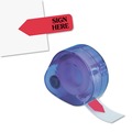 Page Flags | Redi-Tag B81024 Sign Here Arrow Message Page Flags in Dispenser - Red (120/Pack) image number 1