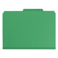 File Folders | Smead 21546 1/3-Cut Tabs Assorted Letter Size 1 in. Expansion Recycled Heavy Pressboard Folders - Green (25/Box) image number 2