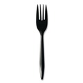 Cutlery | Boardwalk BWKFORKBLPP Mediumweight Polypropylene Plastic Fork Cutlery - Black (1000/Carton) image number 1