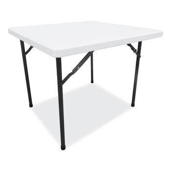 Alera ALEPT36SW 36 in. x 36 in. x 29.25 in. Square Plastic Folding Table - White