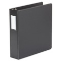 Back to School Sale | Universal UNV20781 Deluxe 2 in. Capacity Non-View D-Ring Binder with Label Holder - Black image number 2