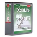 Binders | Cardinal 26341 11 in. x 8.5 in. 4 in. Capacity 3 Rings XtraLife ClearVue Non-Stick Slant-D Ring Binder - Black image number 0