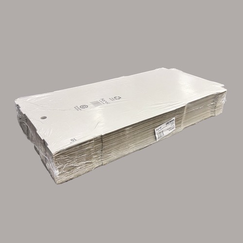 Food Trays, Containers, and Lids | Karat FP-PBF16W 16 in. x 16 in. x 1.97 in. Corrugated Paper Boxes - White/Brown (50/Bundle) image number 0