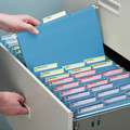 File Folders | Smead 64099 Letter Size 1/3-Cut Tabs FasTab Hanging Folders - Blue (20/Box) image number 1