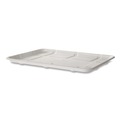 Food Trays, Containers, and Lids | Eco-Products EP-MP8SNFA 10.52 in. x 8.5 in. x 0.5 in. Sugarcane Fiber Meat and Produce Food Trays - White (300/Carton) image number 0