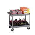 Office Carts & Stands | Tennsco SC-2436 24 in. x 36 in. x 32 in. 500 lbs. Capacity 2-Shelf Metal Cart - Gray image number 2
