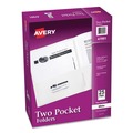 Filing & Folders | Avery 47991 40 Sheet Capacity 11 in. x 8.5 in. Two-Pocket Folder - White (25/Box) image number 0