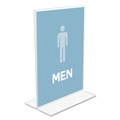 Desk Shelves | Deflecto 69101 5 in. x 7 in. Insert Classic Image Double-Sided Sign Holder - Clear image number 2
