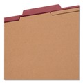 File Folders | Smead 14031 6-Section Pressboard Top Tab Classification Folders with 6 SafeSHIELD Fasteners - Letter Size/Bright Red (10/Box) image number 2