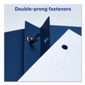 File Folders | Avery 47975 0.5 in. Capacity 11 in. x 8.5 in. Prong Fastener Two-Pocket Folder - Dark Blue (25/Box) image number 3