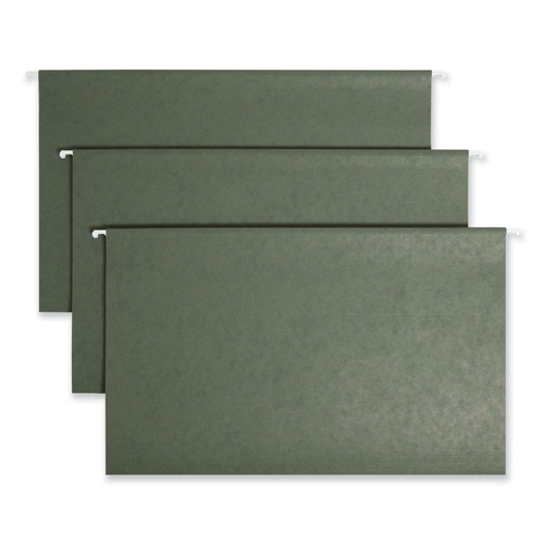 File Folders | Smead 64136 Legal Size 1/3-Cut Tabs TUFF Hanging Folders with Easy Slide Tab - Standard Green (20/Box) image number 0