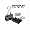 Binding Spines & Combs | Universal UNV10210 Binder Clips - Medium, Black/Silver (1 Dozen) image number 3