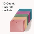 File Jackets & Sleeves | U Brands 6595U01-12 U-Eco Straight Tab Poly File Jackets - Assorted/Letter Size (10/Pack) image number 3