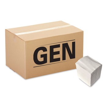 GEN GENCOCKTAILNAP 1-Ply 9 in. x 9 in. Cocktail Napkins - White (4000/Carton)