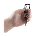 Label & Badge Holders | Advantus 75555 (10) 1 in. x 2 in. Carabiners (10) 1 in. Diameter Key Rings Aluminum Carabiner Key Chains - Black/Silver (10/Pack) image number 4