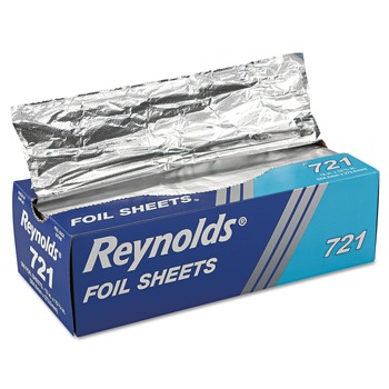 Reynolds Wrap 000000000000000721 10.75 in. x 12 in. Interfolded Aluminum Foil Sheets (6/Carton)