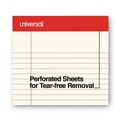 Notebooks & Pads | Universal UNV35852 50-Sheet 5 in. x 8 in. Colored Perforated Writing Pads - Narrow Rule, Ivory (1 Dozen) image number 6