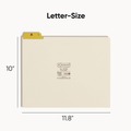 File Folders | Smead 50180 1/5-Cut Tab A to Z 8.5 in. x 11 in. Alphabetic Top Tab Indexed File Guide Set - Manila (25/Set) image number 5