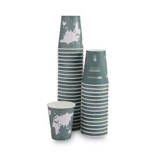  | Eco-Products EP-BNHC12-WD 12 oz. World Art Renewable and Compostable Insulated Hot Cups (600/Carton) image number 0