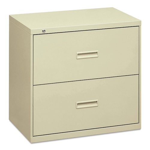 Office Filing Cabinets & Shelves | HON H482.L.L 400 Series 36 in. x 18 in. x 28 in. 2 File Drawers Lateral File - Putty image number 0