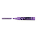 Highlighters | Avery 24060 HI-LITER Desk-Style Chisel Tip Highlighters - Fluorescent Purple Ink/Black Barrel (1-Dozen) image number 2