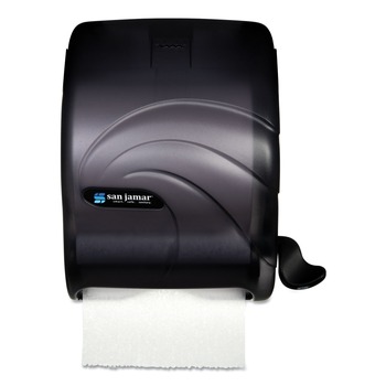 PRODUCTS | San Jamar T990TBK 12.5 in. x 8.5 in. x 12.75 in. Oceans Element Lever Roll Towel Dispenser - Black Pearl