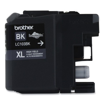 Brother LC103BK 600 Page-Yield LC103BK Innobella High-Yield Ink - Black